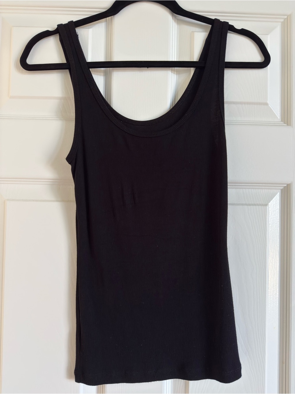 bebe Black Rhinestone Logo Ribbed Tank - Picture 3 of 4
